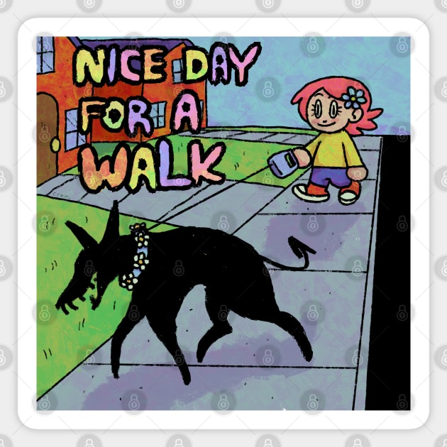 Nice Day For A Walk Sticker by cskips